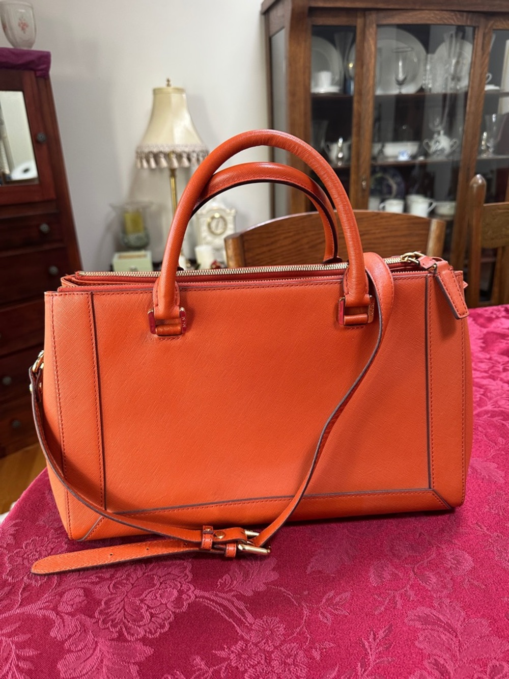 MCM Orange Leather 2-Way Bag - Picture 3 of 4